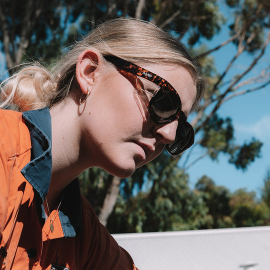 Fusions Brown Tort Prescription Safety Glasses